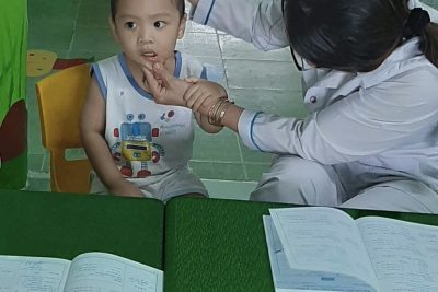 TRƯỜNG MẦM NON HÀNH ĐỨC KHÁM SỨC KHỎE ĐẦU NĂM HỌC 2022-2023 CHO CÁC CHÁU TẠI TRƯỜNG